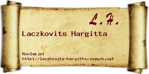 Laczkovits Hargitta névjegykártya